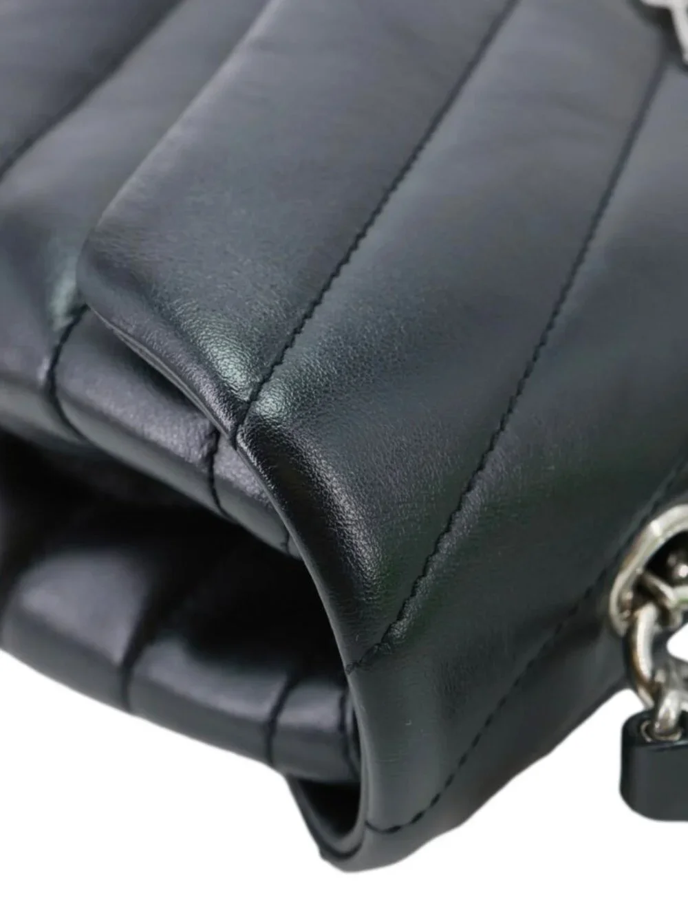 Yves Saint Laurent  Loulou Quilted Leather Top Handle Shoulder Bag Black